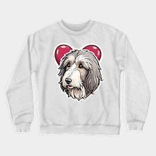 Cute Bearded Collie Love Crewneck Sweatshirt